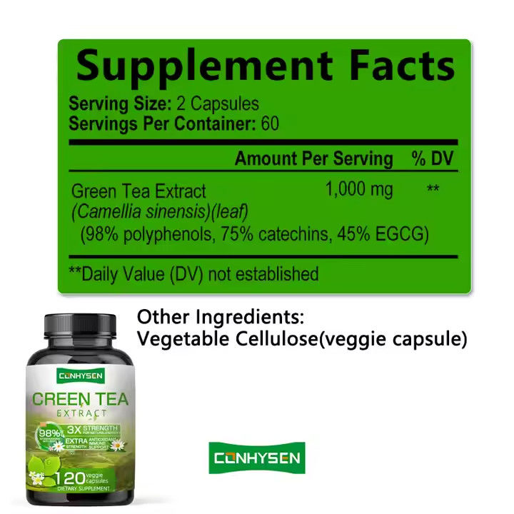 OEM ODM Capsules de thé vert biologique pour le métabolisme