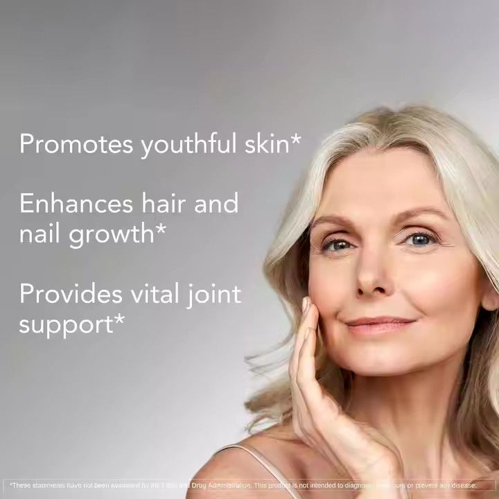Extrait végétal de collagène Biotine Capsules de kératine Supplément pour les cheveux et la peau en bonne santé