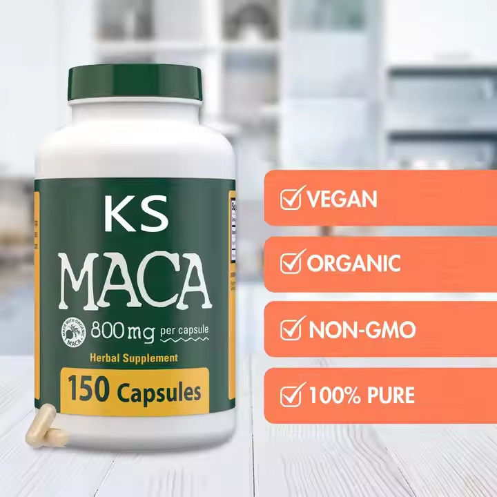 Capsules de racine de maca soutien énergétique immunitaire homme énergie organique pilules d'amélioration masculine