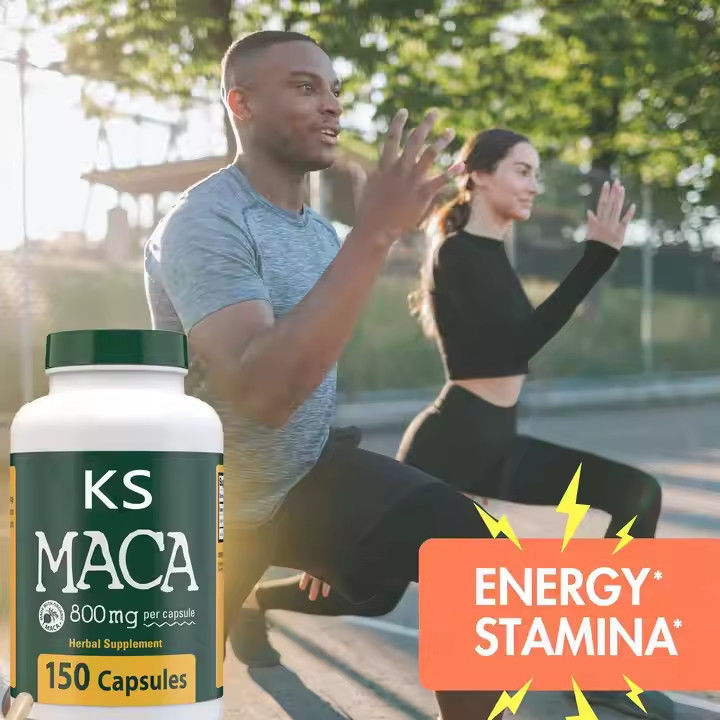 Capsules de racine de maca soutien énergétique immunitaire homme énergie organique pilules d'amélioration masculine