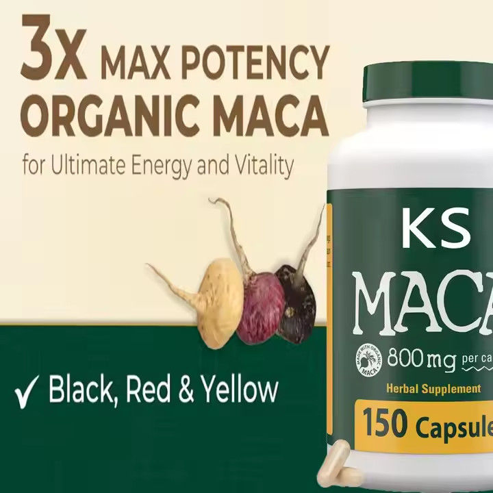 Capsules de racine de maca soutien énergétique immunitaire homme énergie organique pilules d'amélioration masculine