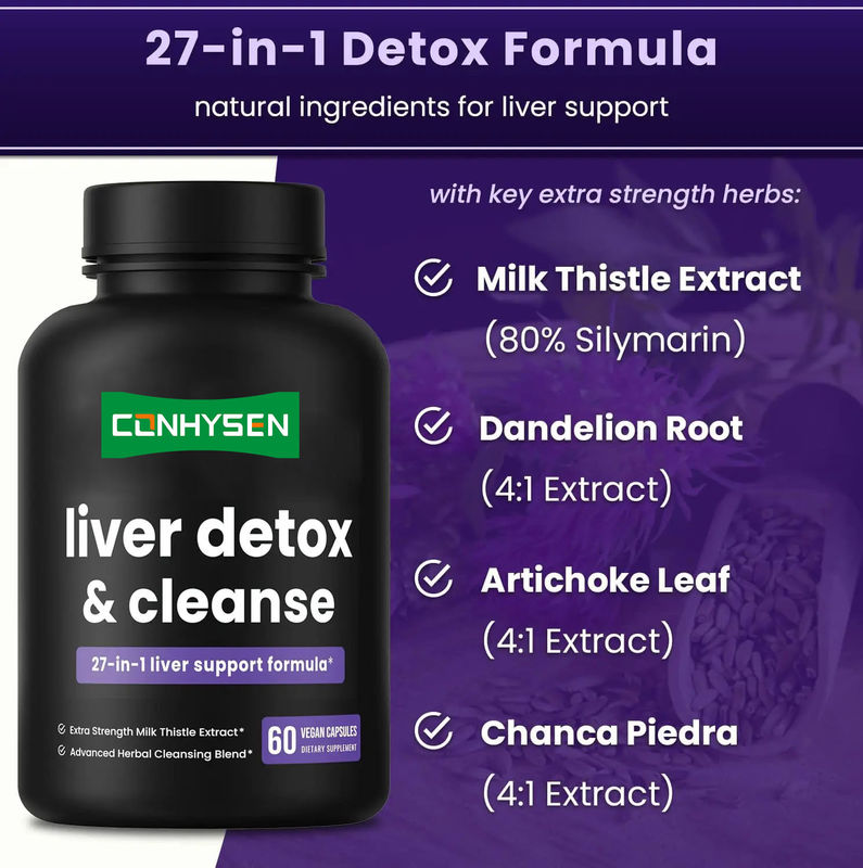 Extrait de graines de chardon-Marie Capsules minceur Détox hépatique et nettoyant Capsules saveur personnalisée
