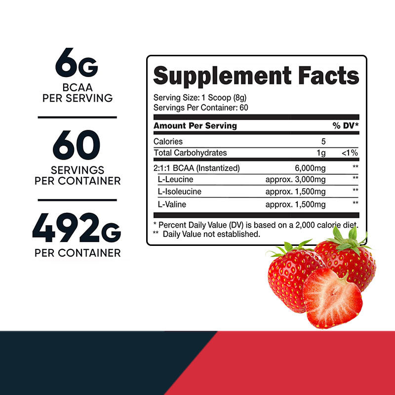 Poudre de BCAA pour le soutien des muscles rapides en salle de gym Poudre pré-entraînement pour adultes Femmes Hommes