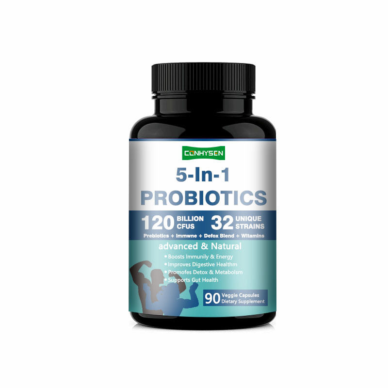 La production d'usine de capsules prébiotiques 5 en 1 améliore la santé digestive
