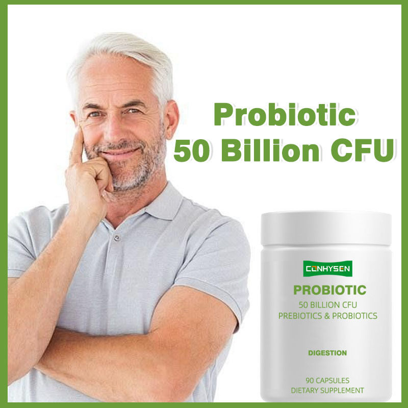 Étiquettes privées Probiotiques Capsules favorisent une meilleure digestion avec un mélange botanique organique fermenté