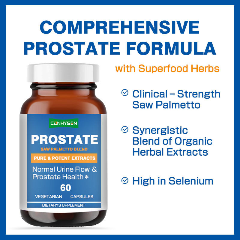 Capsules de la prostate sur mesure Supplément de palmier à soie Augmente la santé de la prostate Formulé pour les hommes