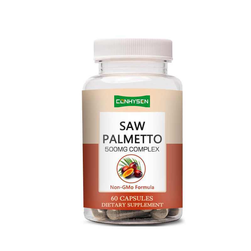 Non OGM Saw Palmetto Capsules 500 mg Appui complexe équilibre hormonal Santé des cheveux