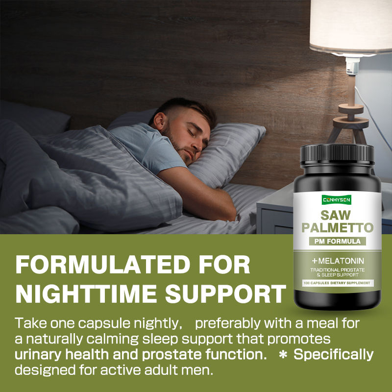 Gélules de Saw Palmetto Personnalisées Premium Soutiennent la Fonction Vésicale Capsules d'Extrait de Saw Palmetto Naturel