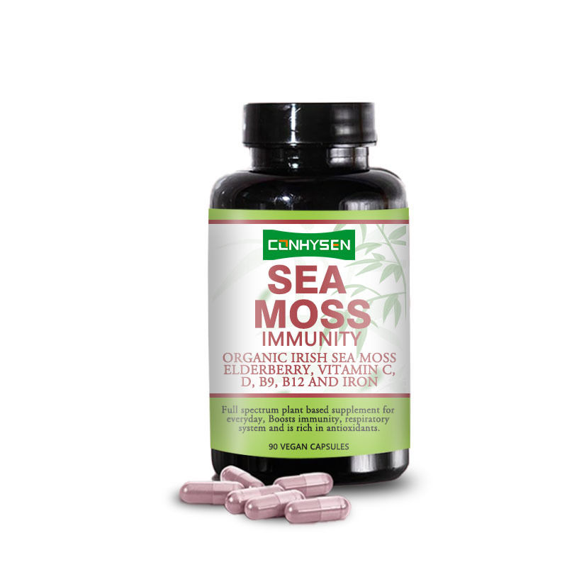 Fabrication personnalisée Formule 7 en 1 Renforcer le système respiratoire Mousse de mer Capsules 90 Capsules