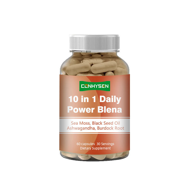 10-en-1 Capsules Quotidiennes de Sea Moss Blena pour l'Équilibre Émotionnel avec Ashwagandha