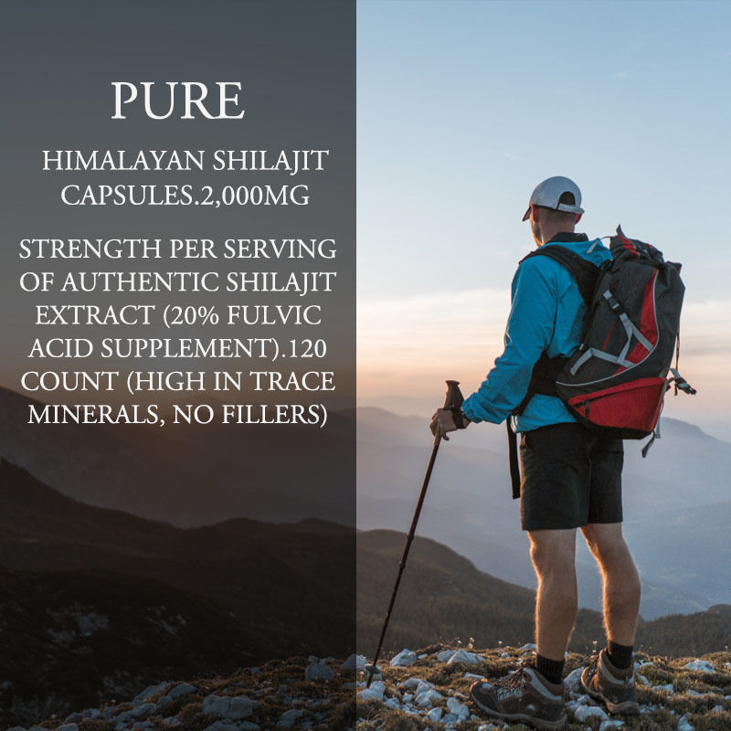 Supplement Manufacturer Shilajit Capsules 2000mg Strength For Aging Support And General Health