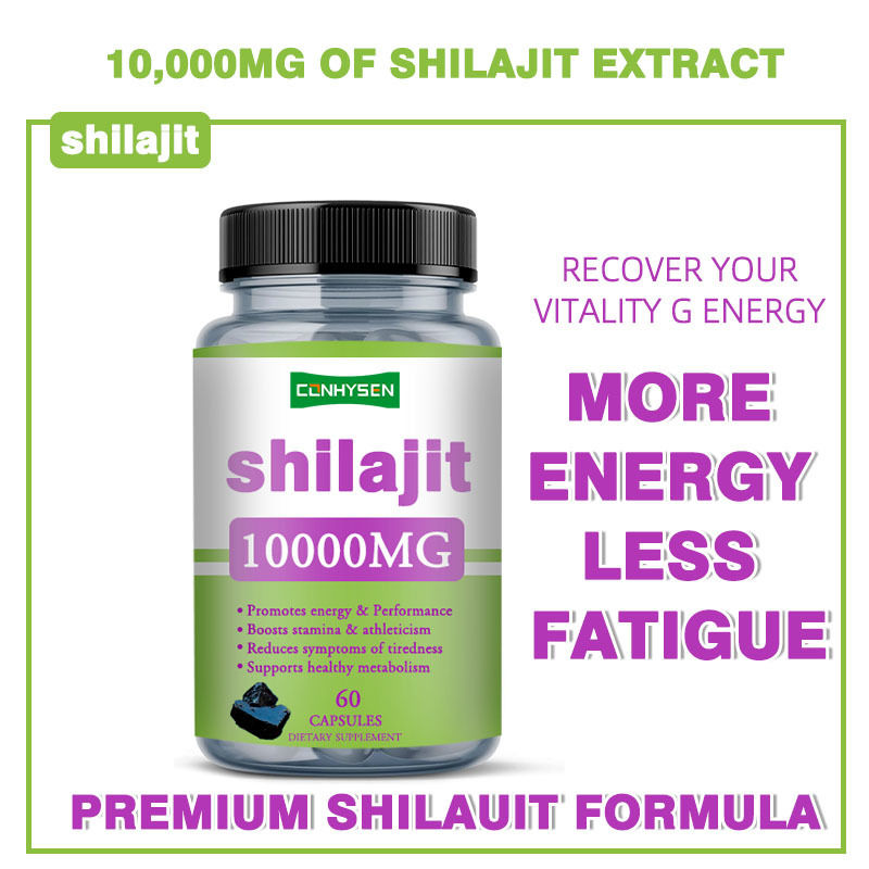 1000 mg de capsules de Shilajit pur Capsules de soins de santé favorisent l' énergie et la performance