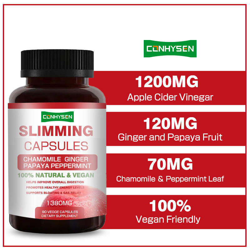 Gélules Minceur Végétaliennes 100% Direct Usine Avec Camomille et Gingembre Aide à Améliorer la Digestion Globale