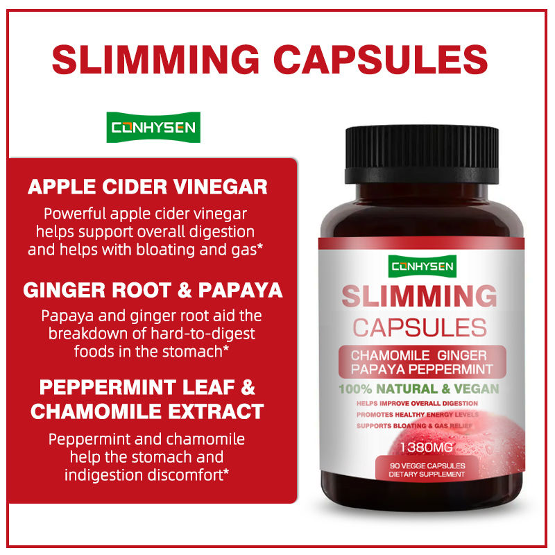 Gélules Minceur Végétaliennes 100% Direct Usine Avec Camomille et Gingembre Aide à Améliorer la Digestion Globale