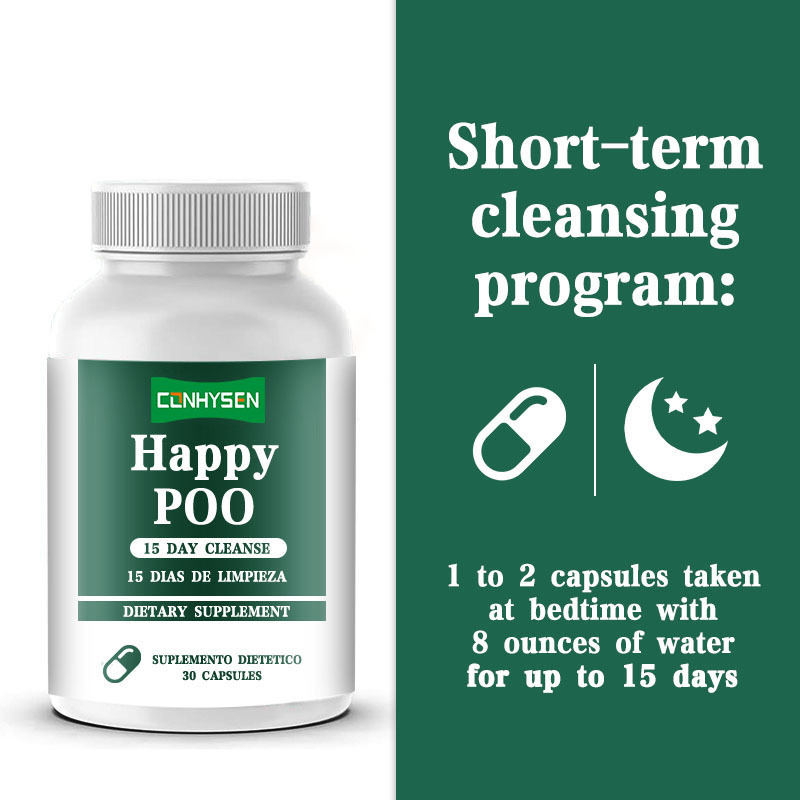 Capsules 15 jours de cure Happy Poo Réduit les ballonnements et la constipation Produits amincissants