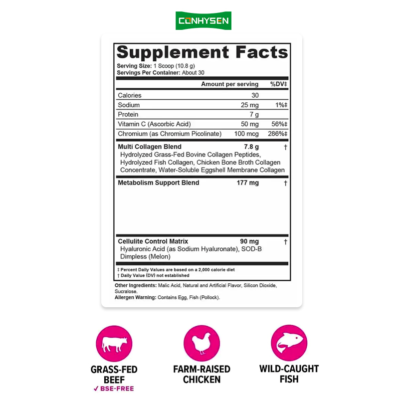Fabricant de suppléments Capsules de perte de poids améliorant le collagène Peptides 5 Types de supplément de collagène