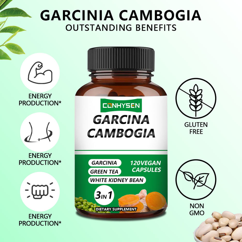 Capsules de Garcinia Cambogia 3-en-1 personnalisées soutiennent la force avec le haricot blanc