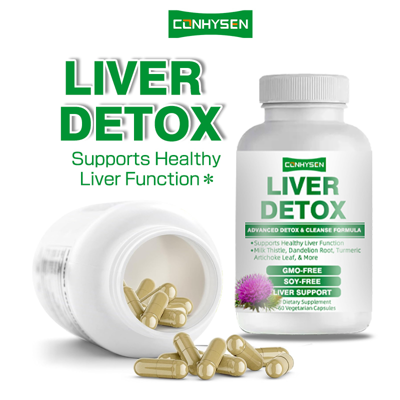 Capsules personnalisées pour la détox du foie : améliorent la santé du foie, capsules végétariennes avec poudre de racine de pissenlit