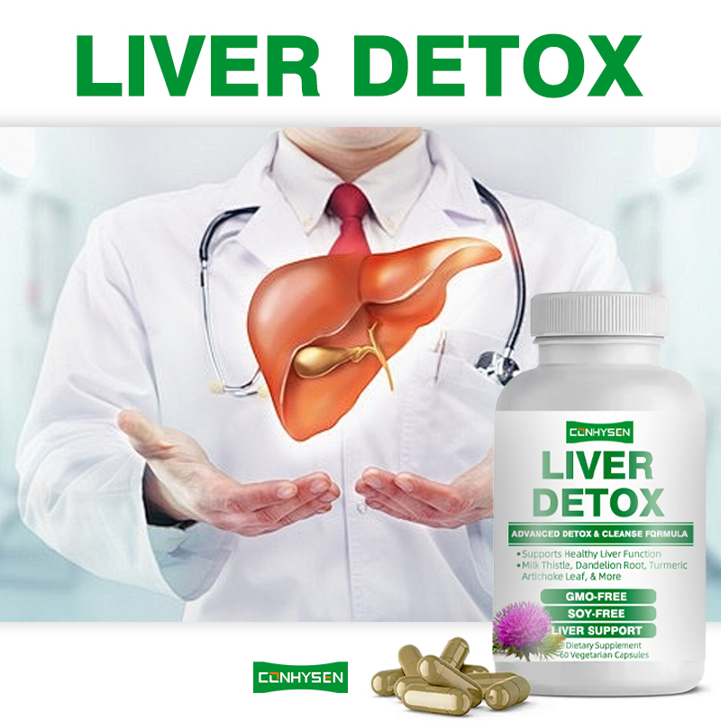 Capsules personnalisées pour la détox du foie : améliorent la santé du foie, capsules végétariennes avec poudre de racine de pissenlit