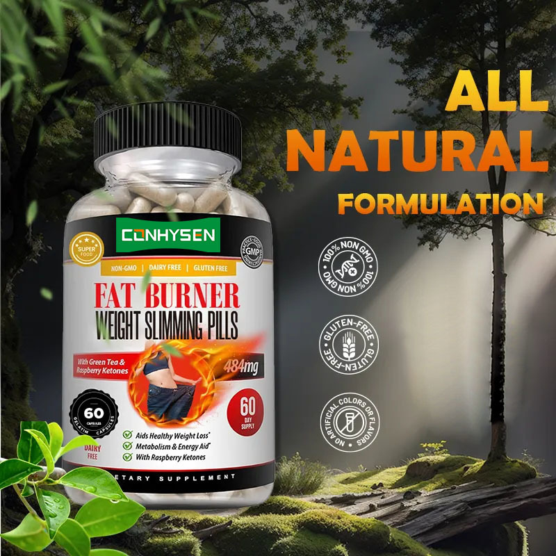 Capsules brûleur de graisse naturel premium avec thé vert et cétones de framboise pour la gestion du poids