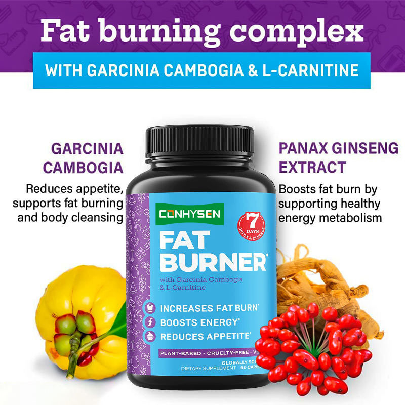 Brûleurs de graisses en marque blanche avec Garcinia Cambogia et gélules de L-Carnitine pour soutenir le métabolisme et booster l'énergie