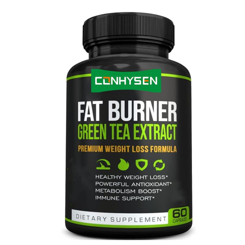 Complément alimentaire brûleur de graisse à l'extrait de thé vert premium en marque privée avec EGCG - Capsules naturelles pour un régime de perte de poids sain