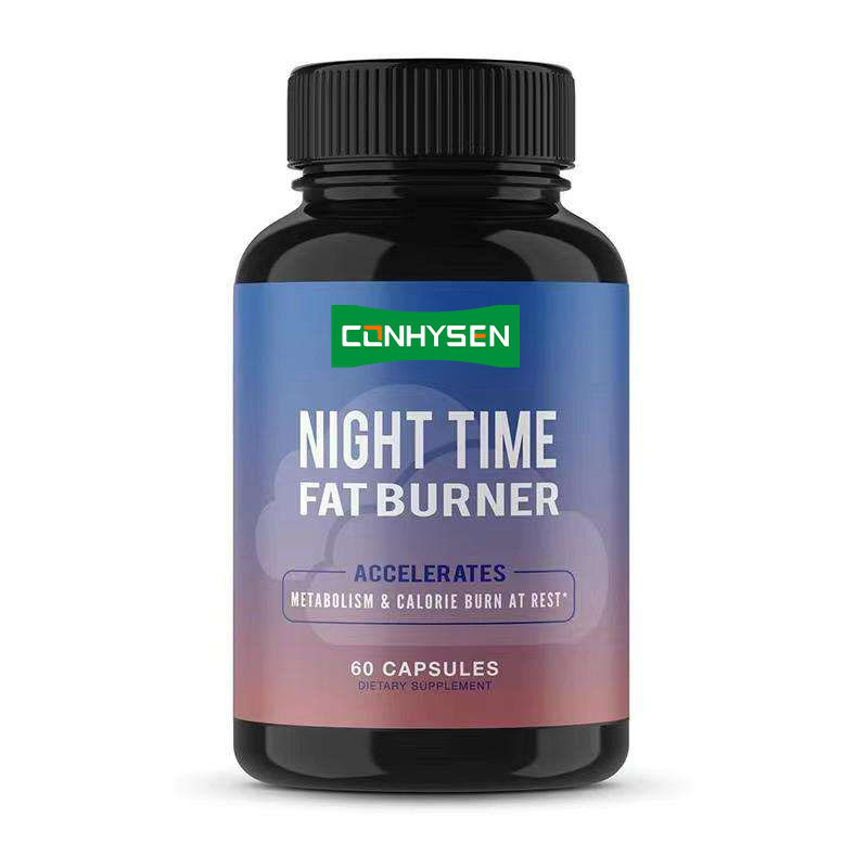 Brûleur de graisses nocturne OEM, bloqueur de glucides, booster de métabolisme, coupe-faim pour hommes et femmes, capsule brûleur de graisses nocturne