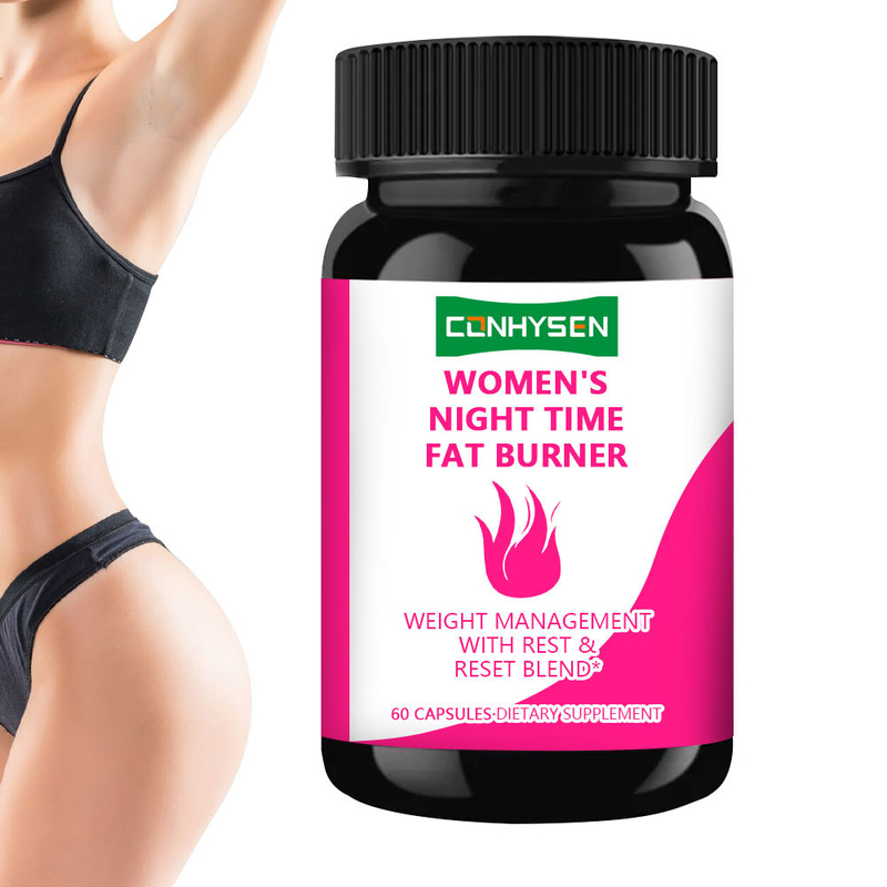 Étiquettes privées Capsules de brûleur de graisse de nuit pour femmes avec vitamine D soutient la digestion et la récupération musculaire