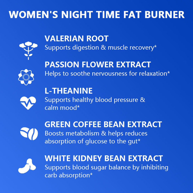 Capsules de brûleur de graisse de nuit pour femmes aide à calmer les nervosités pour la relaxation