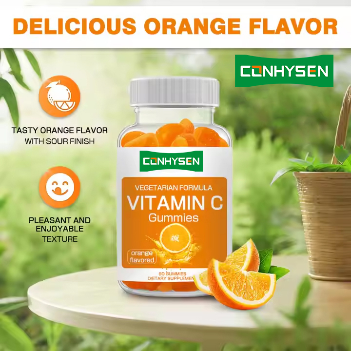 Gummies à l'extrait de fruits d'orange et de vitamine C pour des cheveux sains et la réduction du risque cardiovasculaire