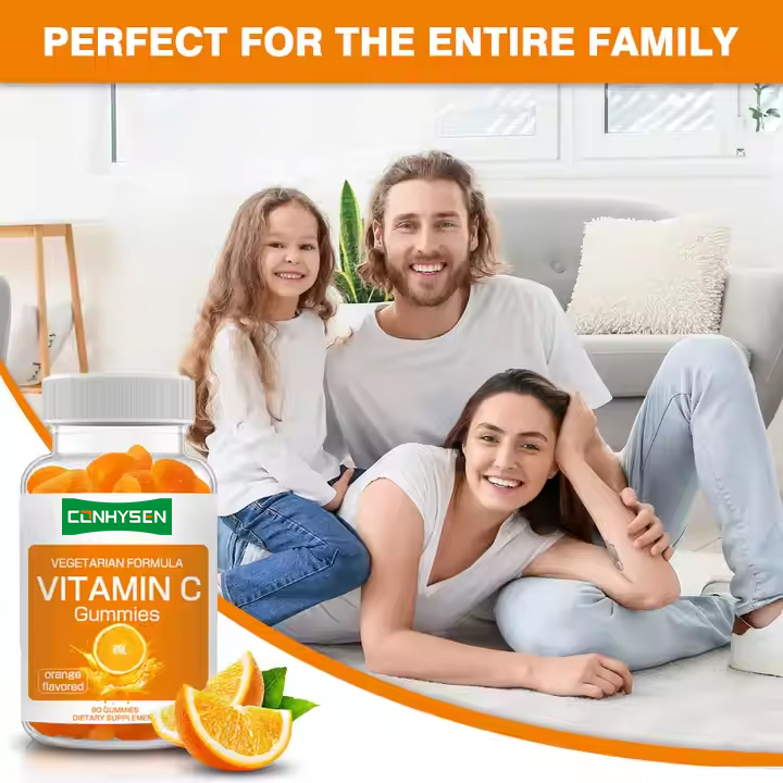 Gummies à l'extrait de fruits d'orange et de vitamine C pour des cheveux sains et la réduction du risque cardiovasculaire