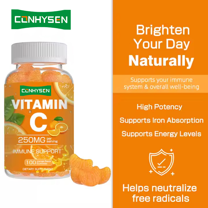 Compléments de vitamine C en gommes pour renforcer le système immunitaire - Complément vitaminique pour adultes - Bonbons à la vitamine C
