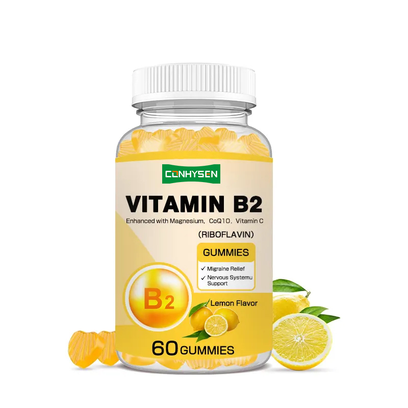 Vitamine B2 Les gommes stimulent le métabolisme énergétique, soutiennent la peau, protègent les yeux, protègent les cellules, sont végétaliennes, riboflavine