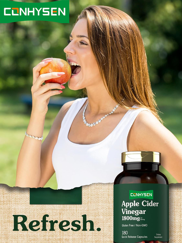 OEM marque privée Pilules de perte de poids pour le corps supplément de ACV avec vitamine et zinc Capsules de vinaigre de cidre de pomme organiques
