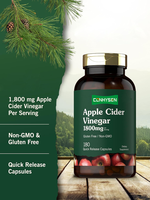 OEM marque privée Pilules de perte de poids pour le corps supplément de ACV avec vitamine et zinc Capsules de vinaigre de cidre de pomme organiques