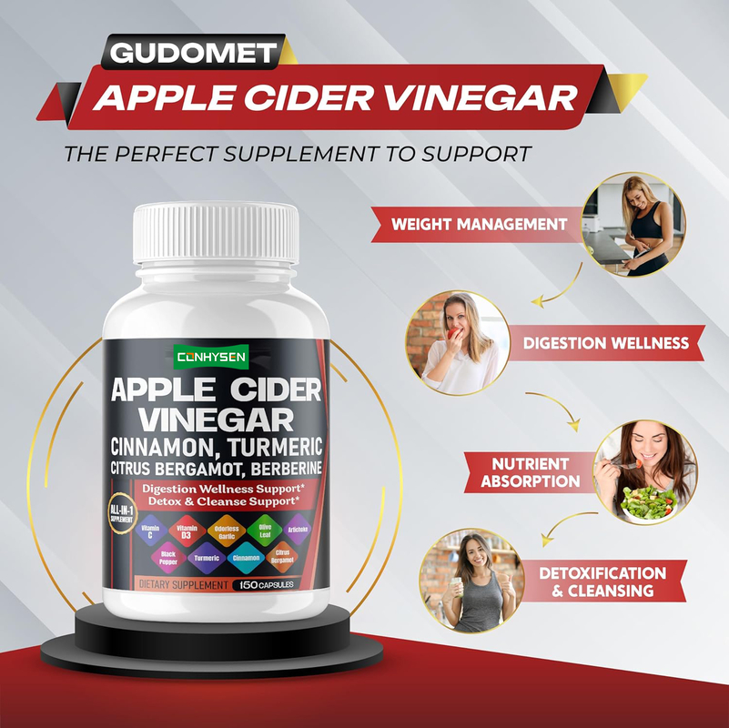 Gélules de cannelle de Ceylan OEM Curcuma Vinaigre de cidre de pomme Ginseng Berberine Gourde amère Chardon-Marie Fenugrec