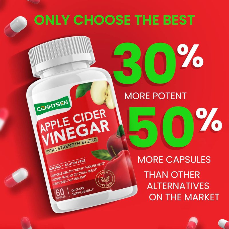 Biochealth OEM Marque privée Capsules de vinaigre de cidre de pomme avec mère