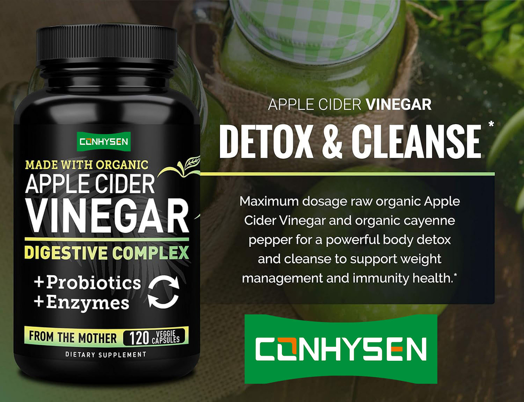 OEM/ODM Perte de poids Capsules de ACV Capsules de vinaigre de cidre Capsules d'appétit Suppresseur de l'appétit Capsules de vitamine d'enzyme