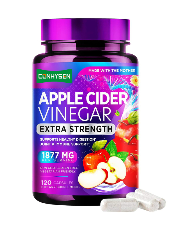 Les capsules de vinaigre de cidre de pomme renforcent la digestion et soutiennent l' immunité.