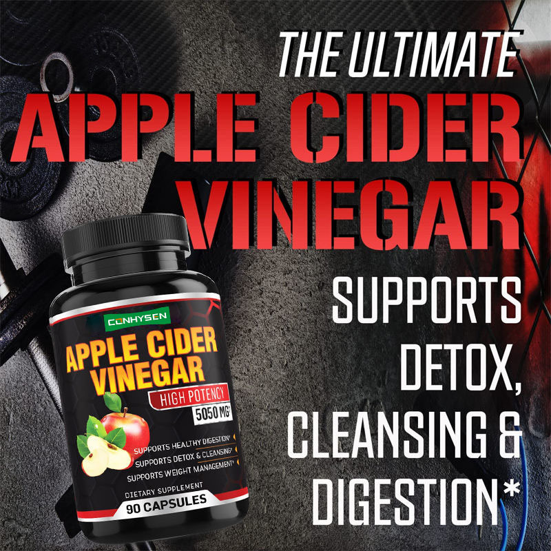 Capsules minces sur mesure Pilules minceur Super vinaigre de cidre de pomme Capsules pour la combustion des graisses
