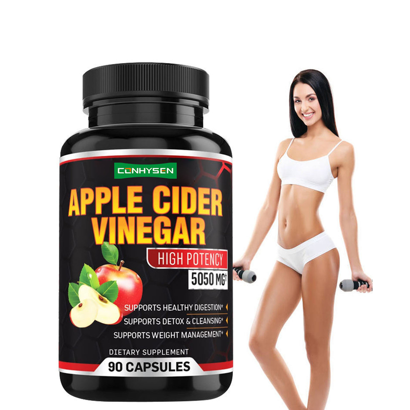 Capsules minces sur mesure Pilules minceur Super vinaigre de cidre de pomme Capsules pour la combustion des graisses