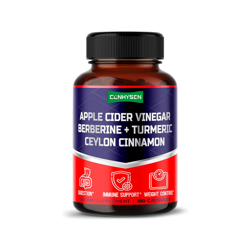 Complexe avancé de vinaigre de cidre de pomme, berbérine et curcuma avec cannelle de Ceylan : Soutien à la gestion du poids