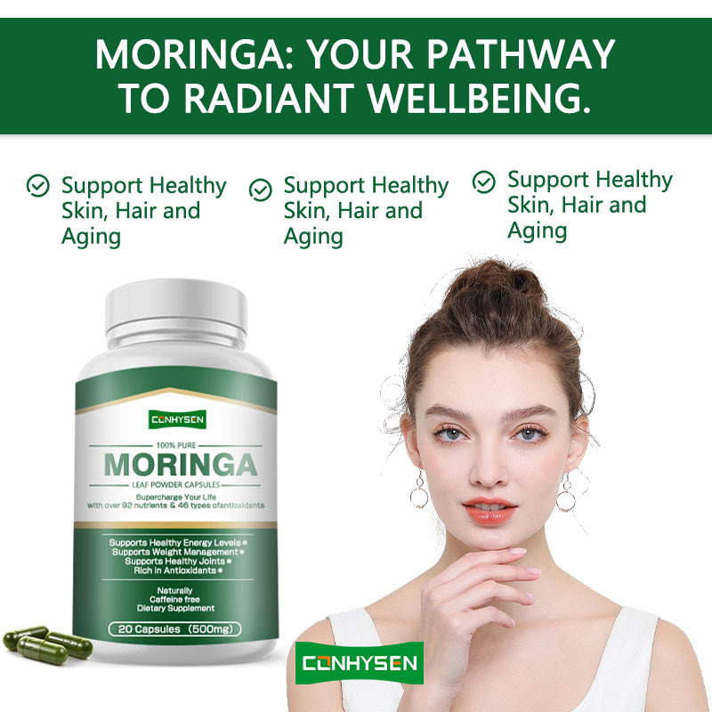 Des capsules de Moringa sur mesure soutiennent la prostate en bonne santé avec plus de 92 nutriments