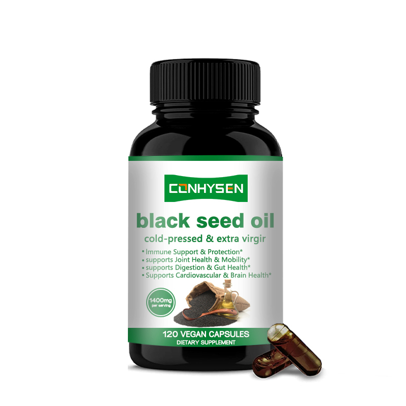 Huile de graines noires organiques en capsules de 1000 mg pour la santé des articulations 24 mois