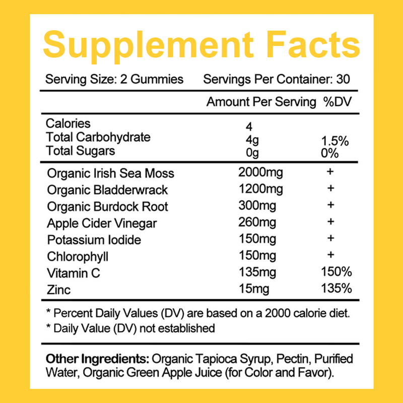 Personnalisation d'usine de gummies de mousse marine 8-en-1 pour le soutien immunitaire et thyroïdien