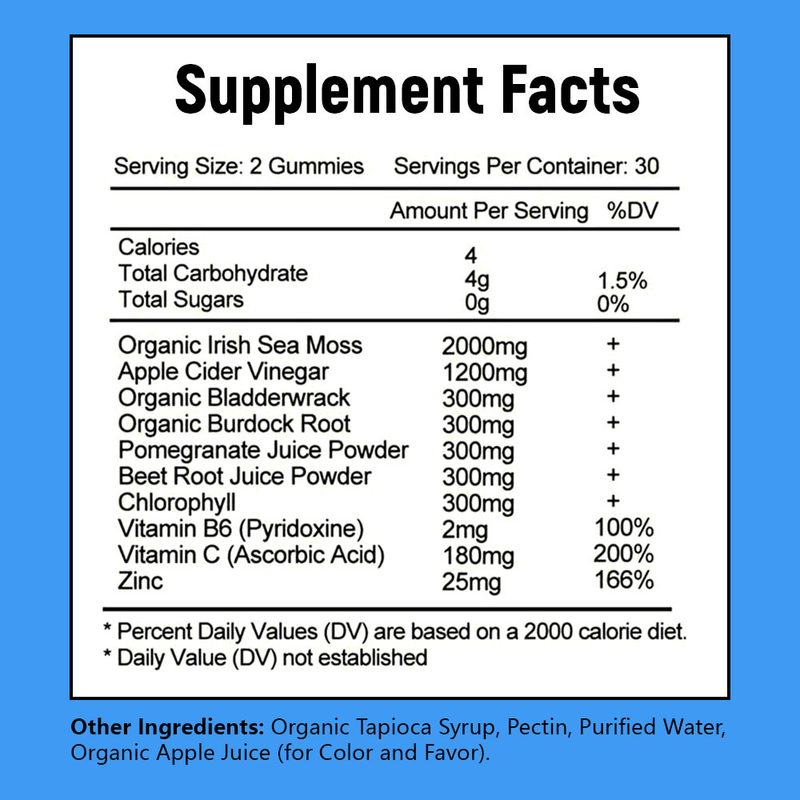 Fournisseur 10 en 1 Formule de mousse de mer gommes premium personnalisé boost peau lisse