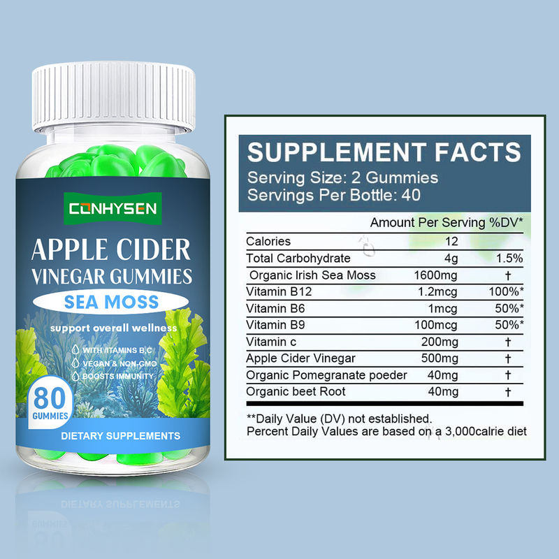 Les gommes de mousse de mer avec de la vitamine B C