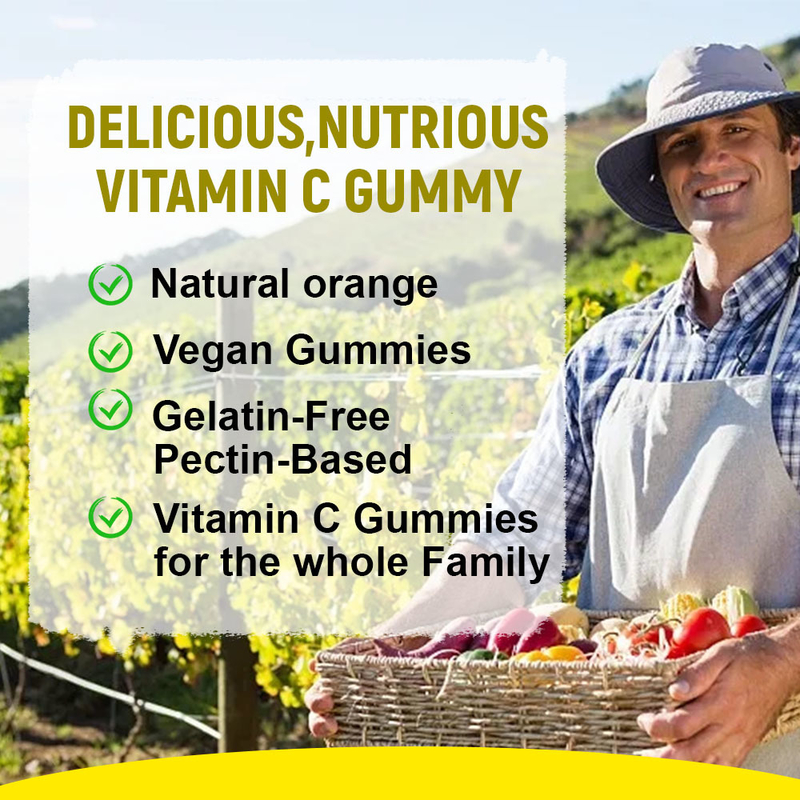 Gélifiés à la vitamine C de marque personnalisée 60 gélifiés pour le soutien anti-inflammatoire Fournisseur