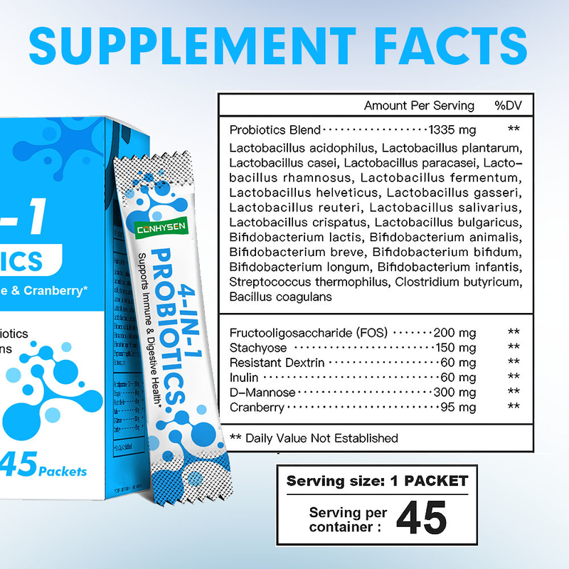 Fabrique 4 en 1 Probiotiques en poudre D-Mannose