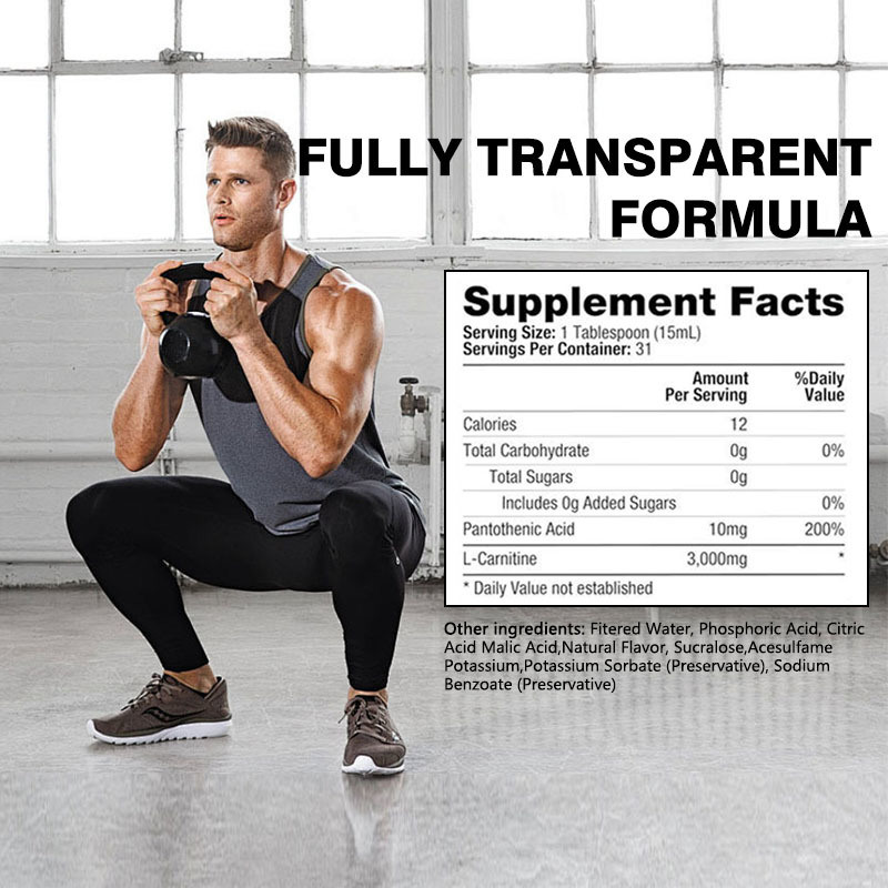 Personnalisation en gros de shots liquides de L-Carnitine : Favorise le métabolisme des graisses et la production d'énergie